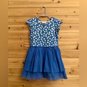 Hanna Andersson Size 5 Daisy Floral Short Sleeve Tutu Twirl Dress